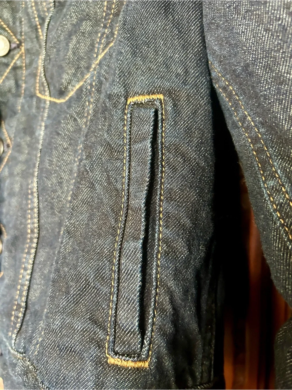 GAP Dark Blue Denim Sherpa-Lined Bomber Jacket with Cream Collar